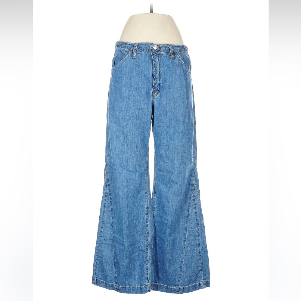 Frame Denim Blue Flare Jeans Retro Style